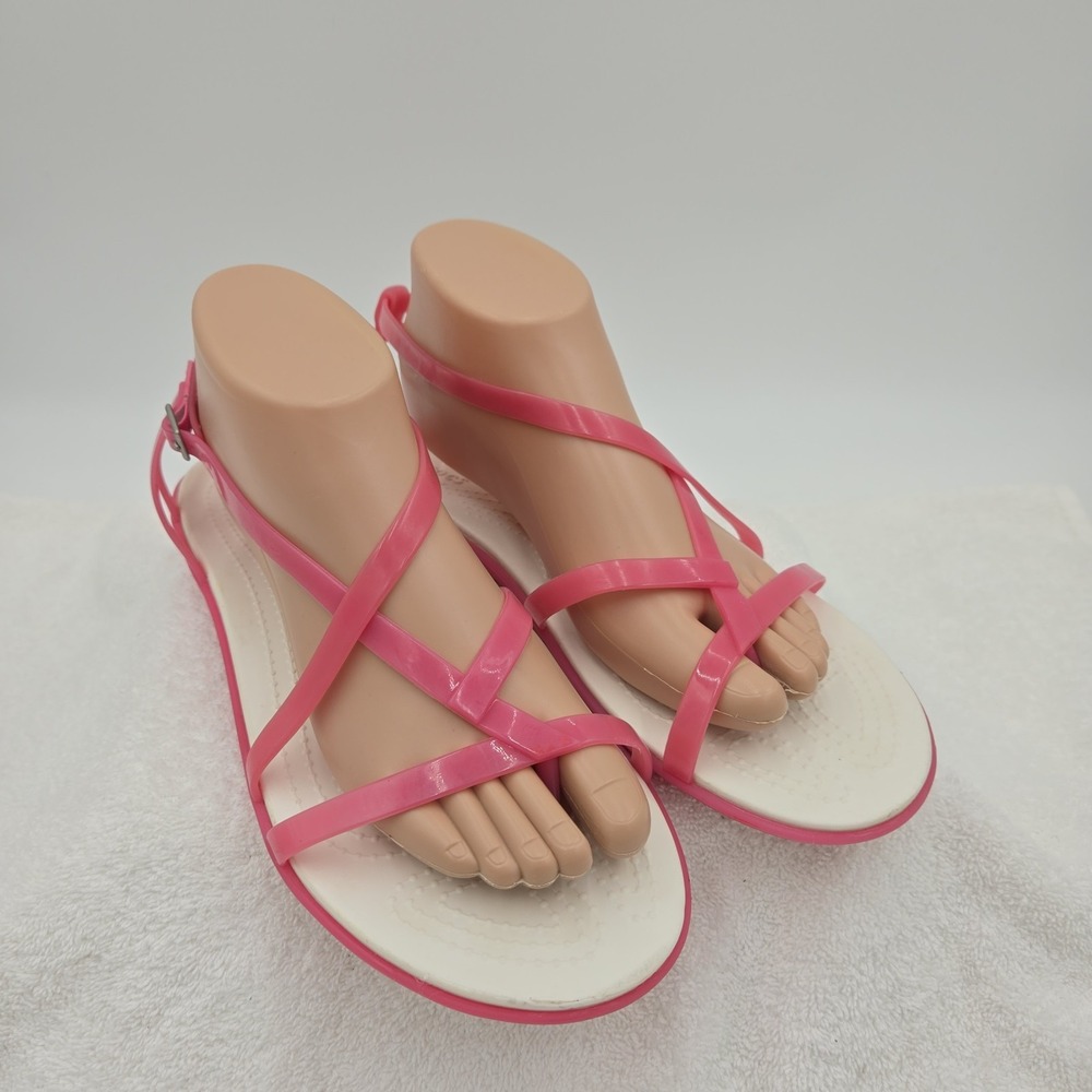 Crocs ISABELLA Sandals Gladiator Jelly Shoes Pink Women's Size 10 US (204914)